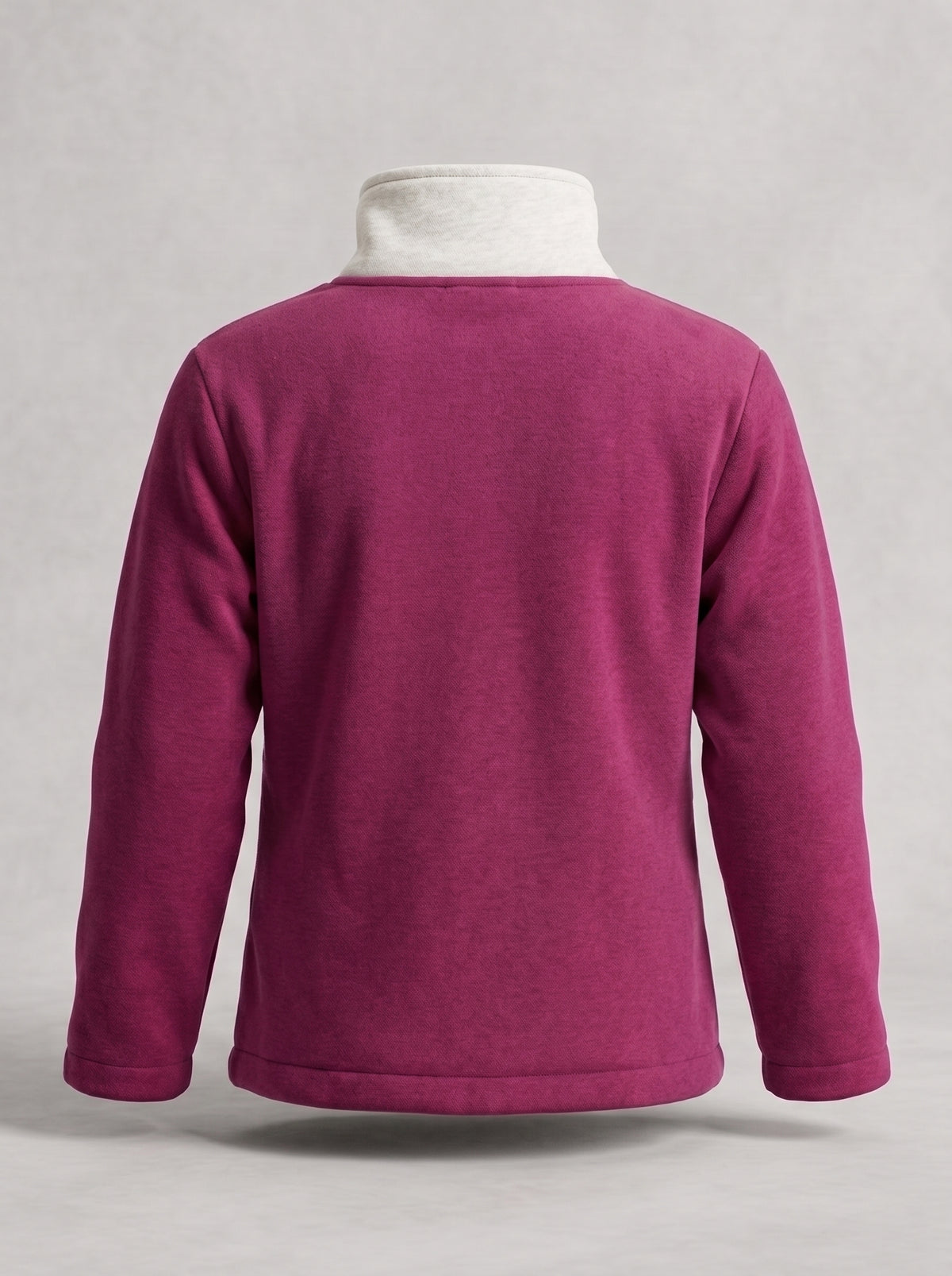 Warm Winter Color-Blocked Full-Zip Fleece Jacket